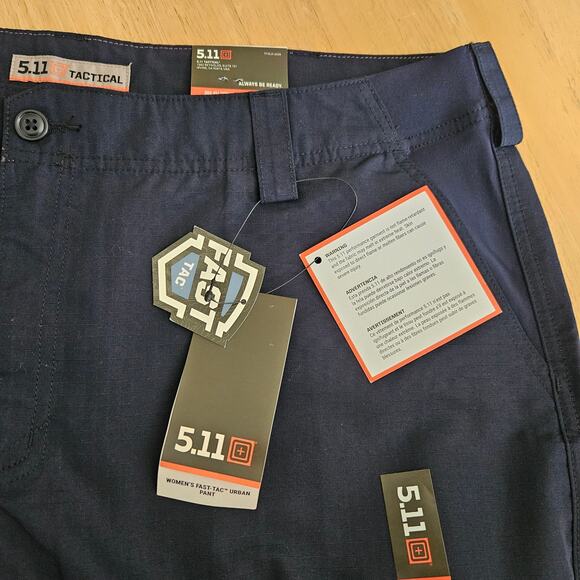 5.11 Tactical Fast-Tac Urban Women Pants Navy Blue Ripstop 20 Reg NWT - Picture 6 of 9